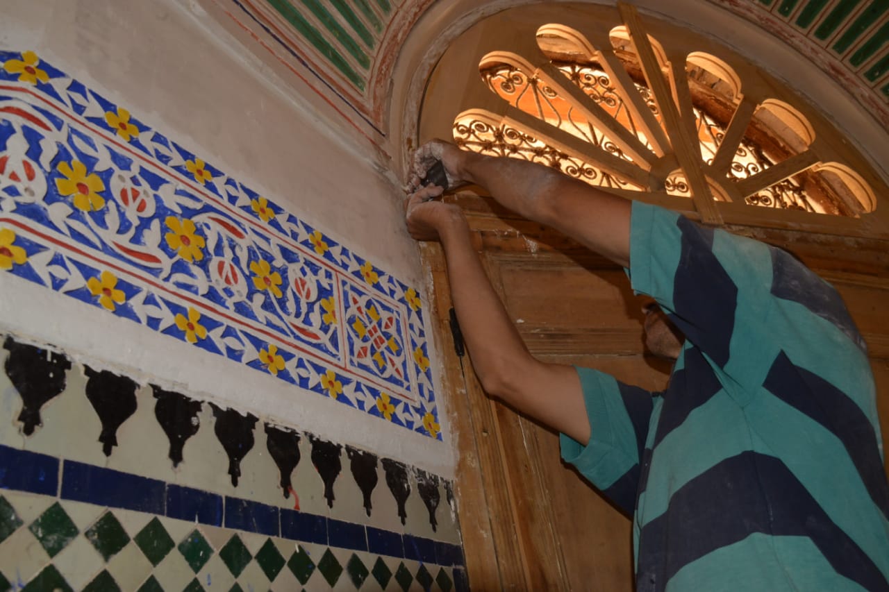 فضاء قصر التازي بالعاصمة الروحية  الدي يتواجد فيه ادارة مؤسسة روح فاس يخضع لترميم من طرف برامج مشروع انقاد فاس 