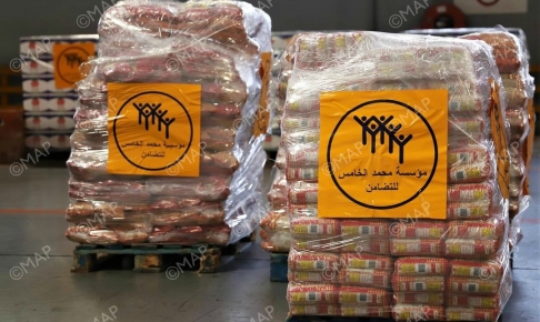 مؤسسة محمد الخامس للتضامن تشرع في إرسال مساعدات غذائية إلى الشعب اللبناني ضمن الدعم الشامل الذي أمر به جلالة الملك 