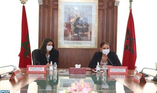 عن فحوى مضمون  تعزيز الالتقائية وفق مخطط عمل مشترك محور اجتماع عمل بين السيدتين نزهة_بوشارب وزيرة التعميروالاسكان  زسياسة المدينة   ونادية_فتاح_العلويوزيرة السياحة