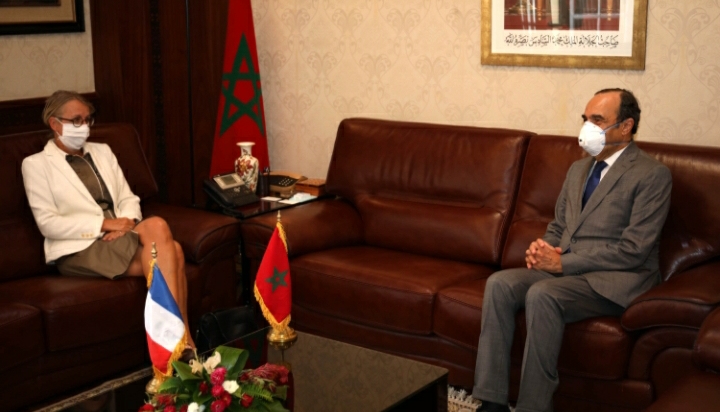 خلال استقبالها من طرف رئيس مجلس النواب سفيرة فرنسا تبرز الفرص الجديدة لتعزيز التعاون بين البلدين