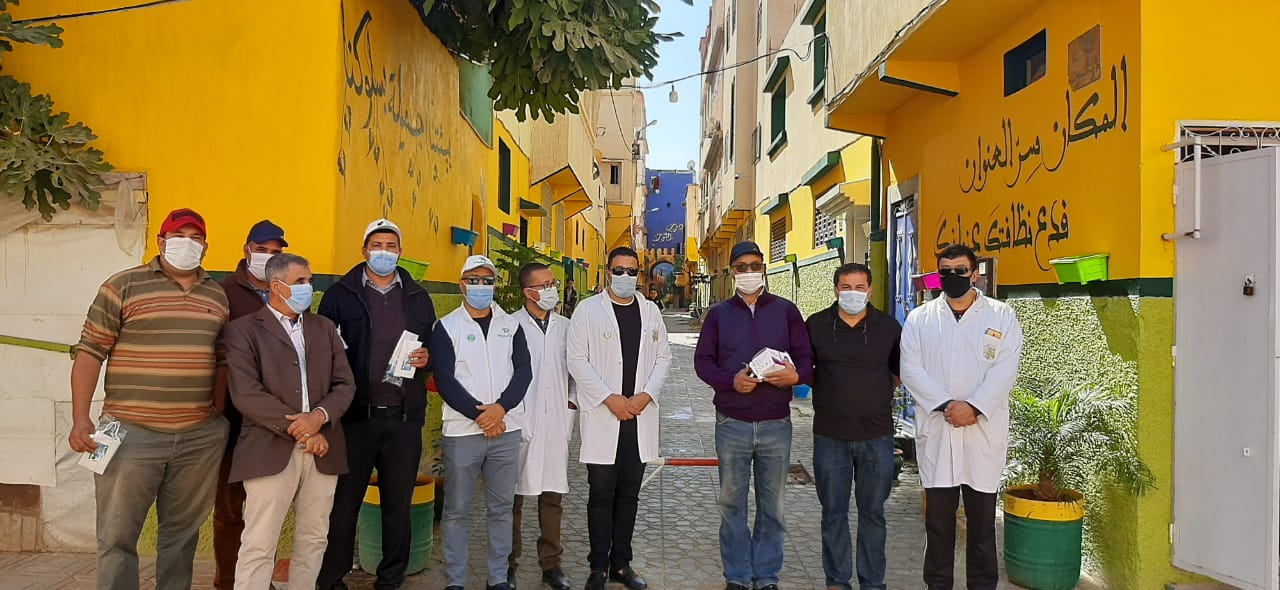 جمعية أجيال مكناس بشراكة مع المجتمع المدني بمكناس تنظم حملة تحسيسية للوقاية من كورونا.