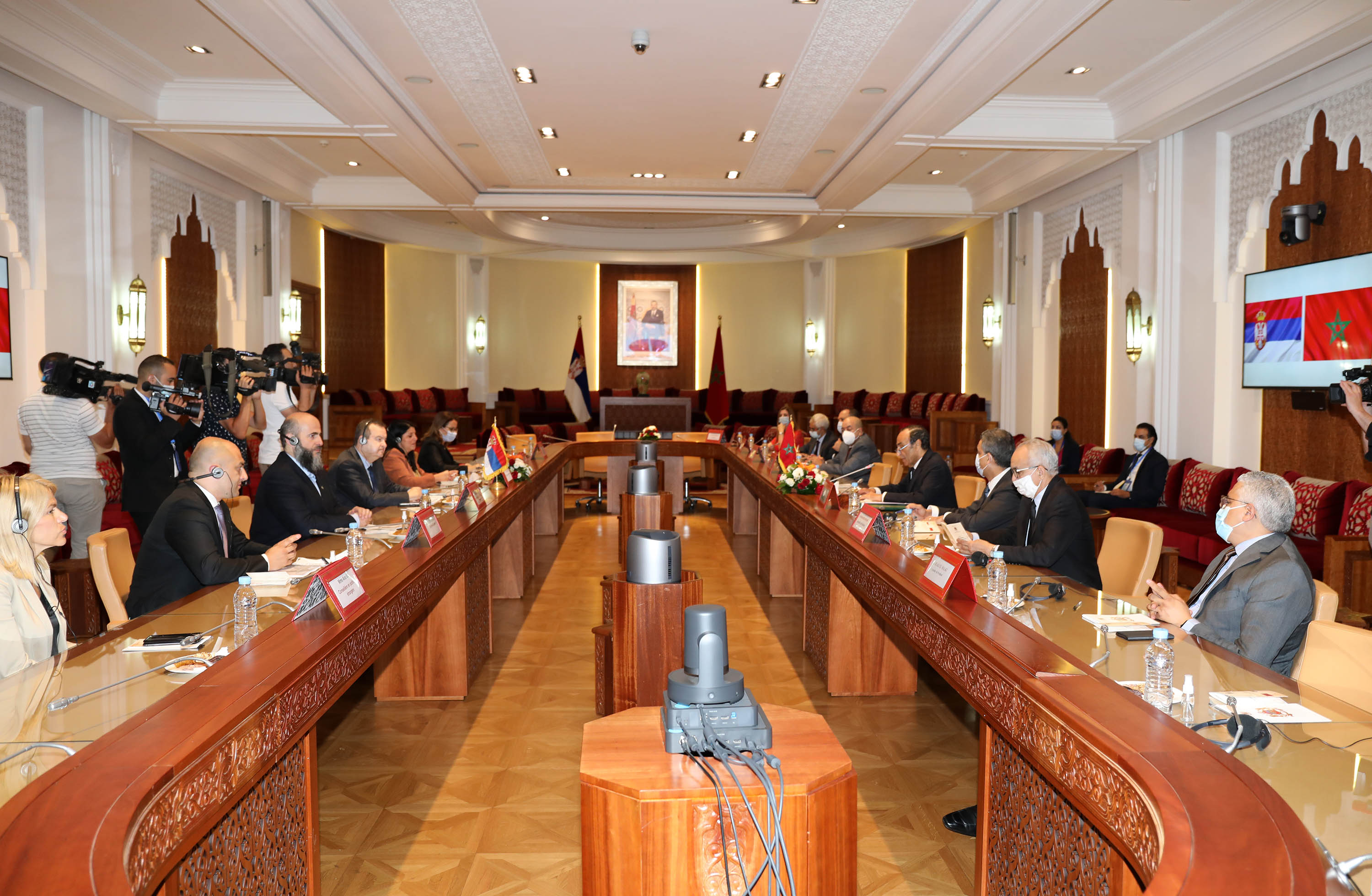 رئيس مجلس النواب يتباحث مع رئيس الجمعية الوطنية بصربيا