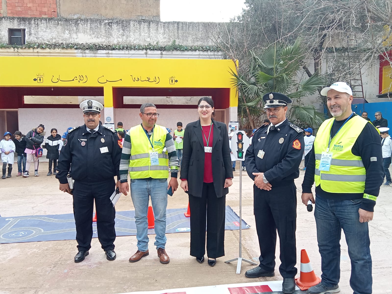 الاحتفال باليوم الوطني للسلامة الطرقية 2023 بمدرسة بن عاشر مكناس