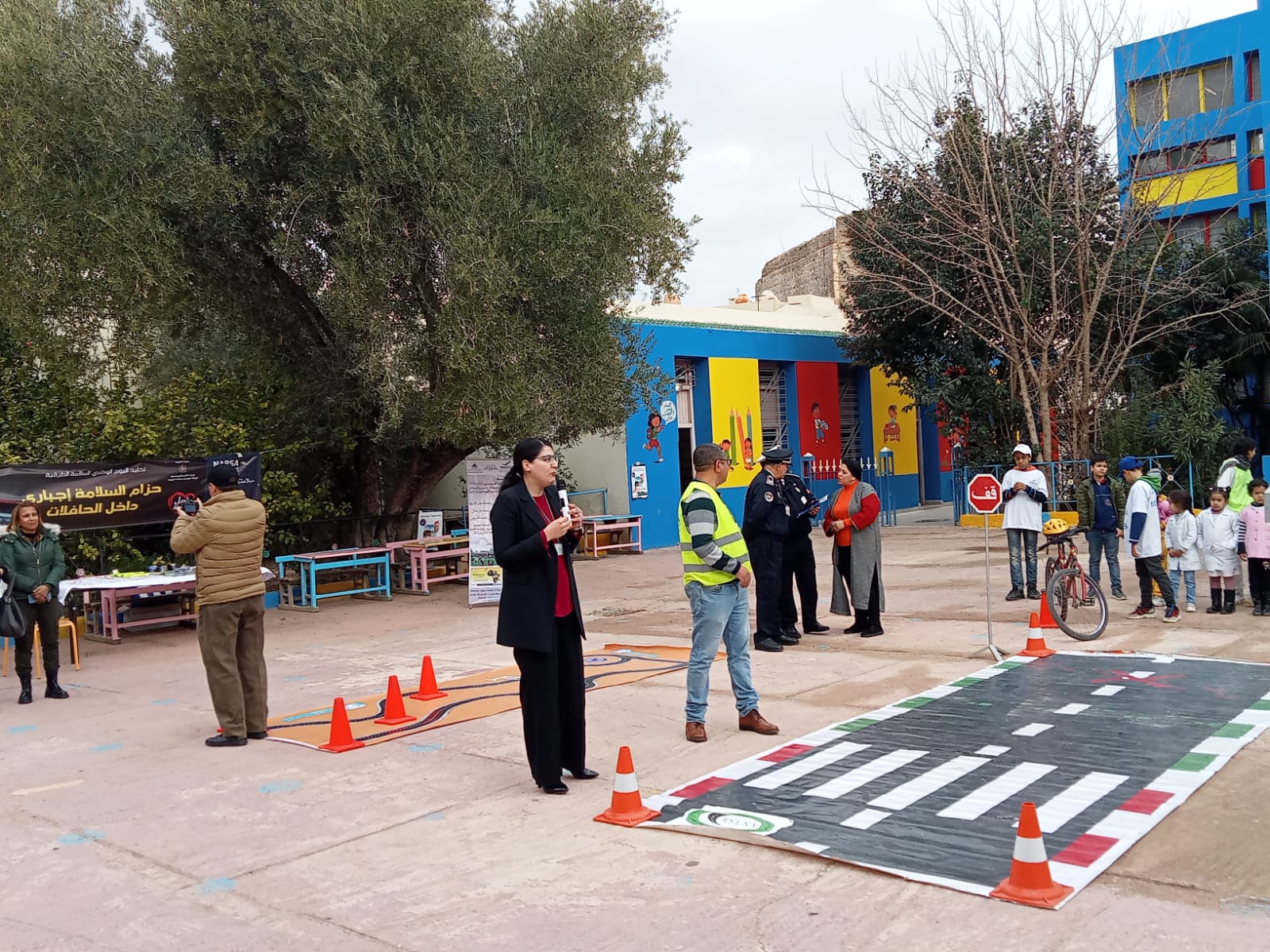 الاحتفال باليوم الوطني للسلامة الطرقية 2023 بمدرسة بن عاشر مكناس