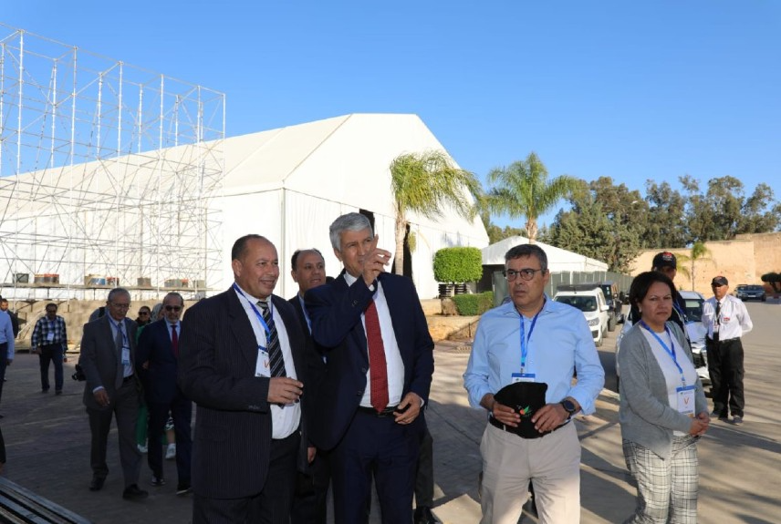 مكناس .. صديقي يطلع على تقدم أشغال تجهيز موقع احتضان الدورة الـ 15 من الملتقى الدولي للفلاحة بالمغرب