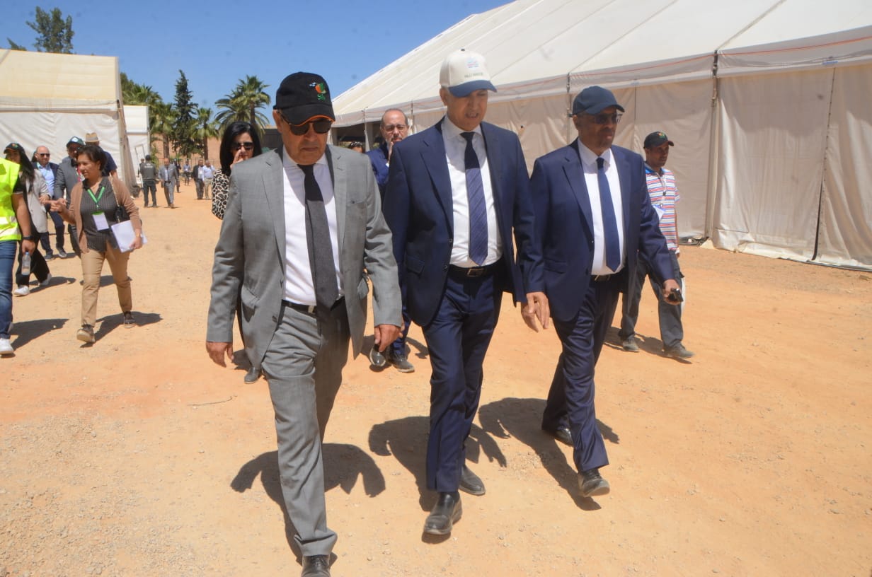 وزير الفلاحة ومسؤولين يتفقدون أشغال المعرض الدولي للفلاحة بمكناس وزير الفلاحة ومسؤولين يتفقدون أشغال المعرض الدولي للفلاحة بمكناس