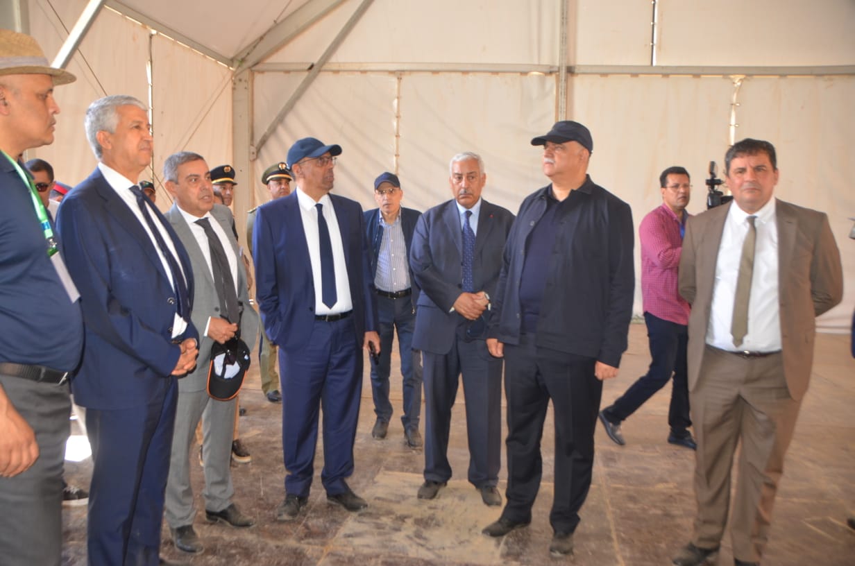 وزير الفلاحة ومسؤولين يتفقدون أشغال المعرض الدولي للفلاحة بمكناس