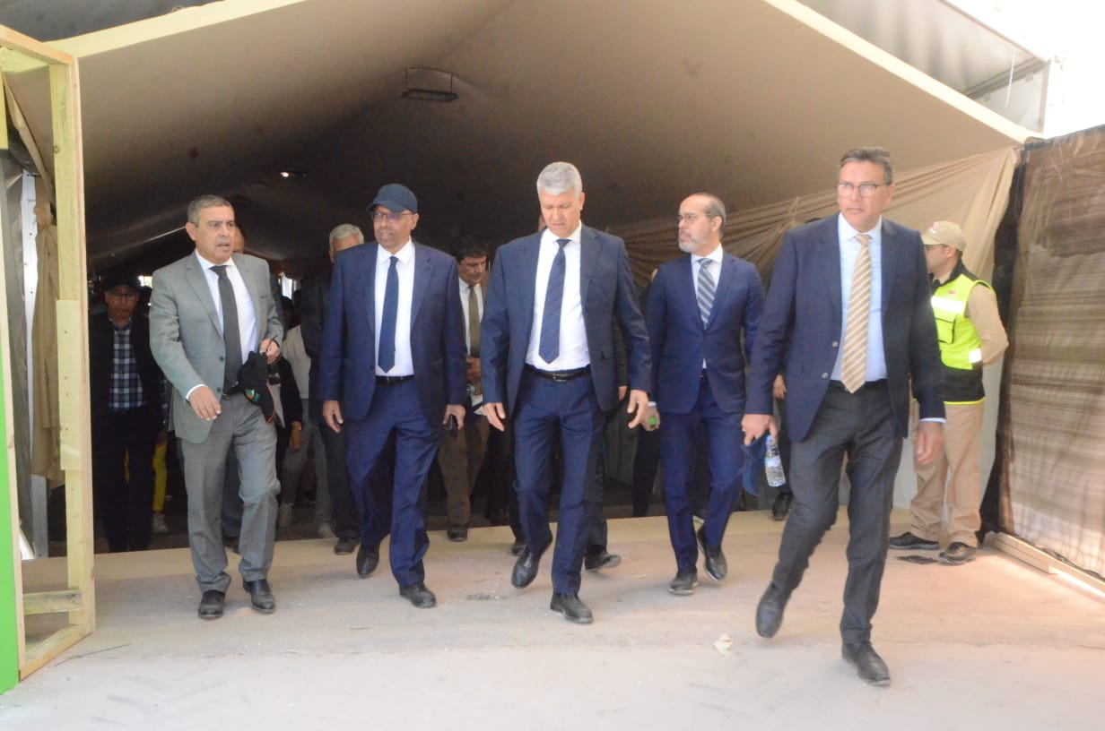 وزير الفلاحة ومسؤولين يتفقدون أشغال المعرض الدولي للفلاحة بمكناس وزير الفلاحة ومسؤولين يتفقدون أشغال المعرض الدولي للفلاحة بمكناس