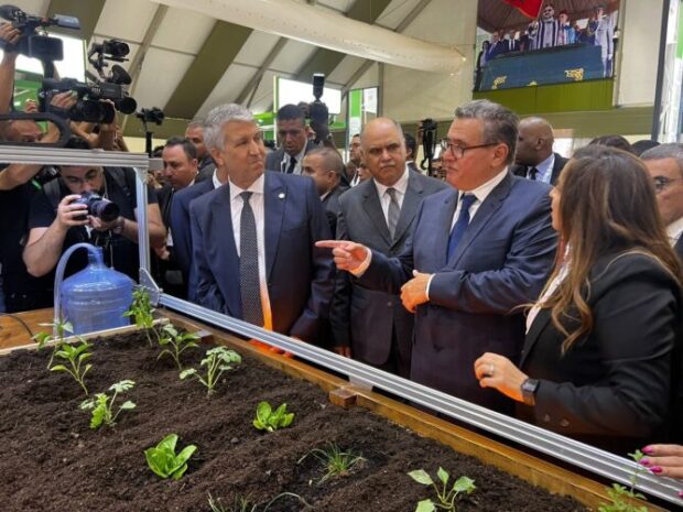 بحضور صديقي ولقجع ونورالدين بوطيب .. رئيس الحكومة عزيز أخنوش يفتتح الدورة الـ15 للملتقى الدولي  للفلاحة بمكناس