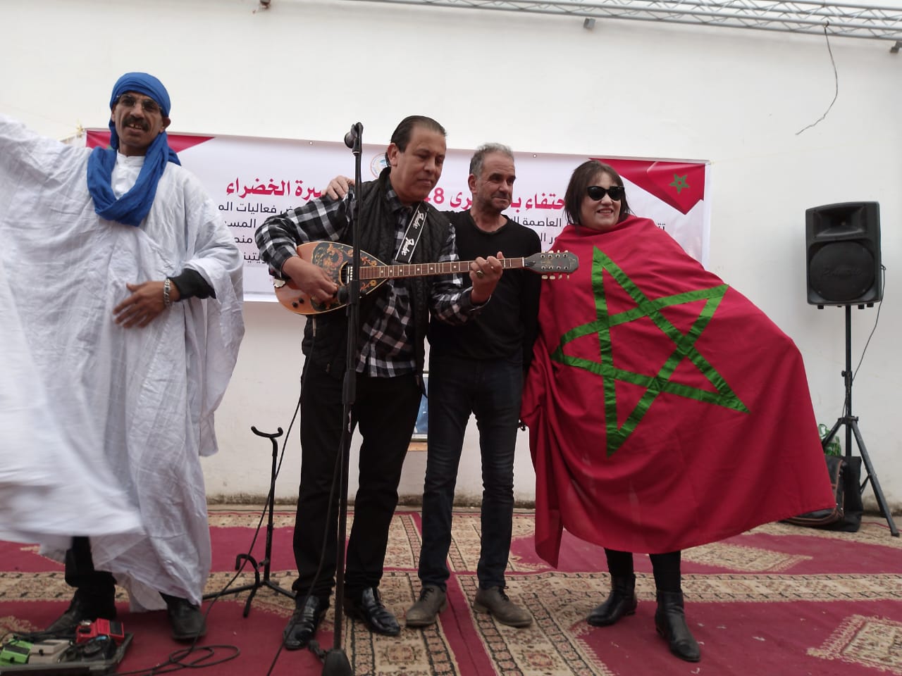 أمسية فنية بالمركب الثقافي ميشيل جوبير بمناسبة الذكرى 48 لانطلاق المسيرة الخضراء المظفرة .