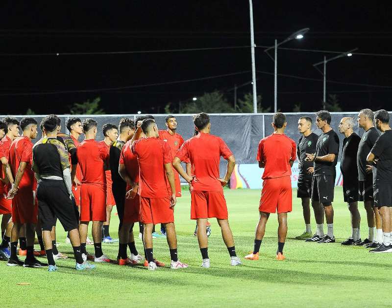 قبل مباراة ايران.. أشبال الأطلس يتمتعون بروح معنوية جيدة