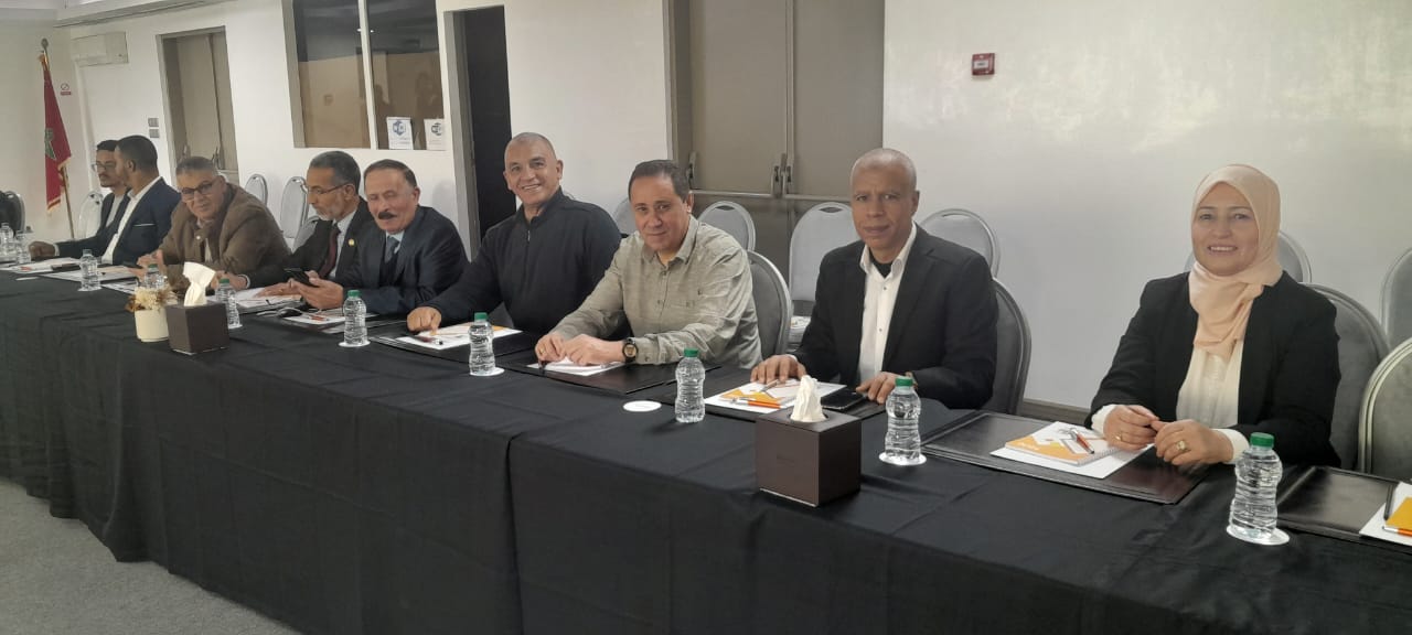 الاستاد محتات الرقاص رئيس الفيدرالية المــــــغربية لناشري الصحف يقدم التقرير العام باسم المكتب التنفيذي بمناسبة انعقاد الدورة الثانية للمجلس الوطني الفيدرالي