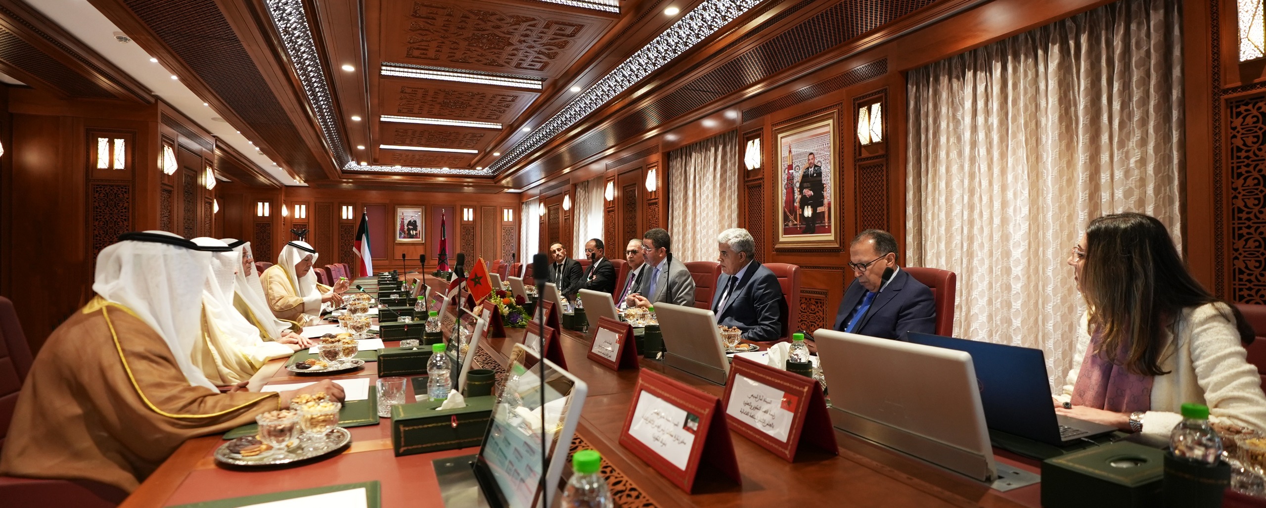 السيد الرئيس المنتدب للمجلس الأعلى للسلطة القضائية يتباحث مع رئيس المجلس الأعلى للقضاء بدولة الكويت 