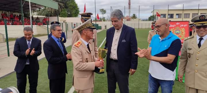 تخليدا للذكرى 68 لتأسيس القوات المسلحة الملكية  قدماء الكوديم ومنتخب الحامية العسكرية في ودية شيقة بمكناس