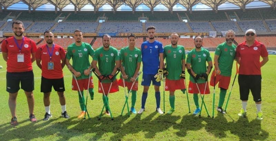 المنتخب الوطني المغربي لكرة القدم لمبتوري الأطراف يفوز على نظيره الاوغندي بنتيجة كبيرة ب9 -0 بالقاهرة