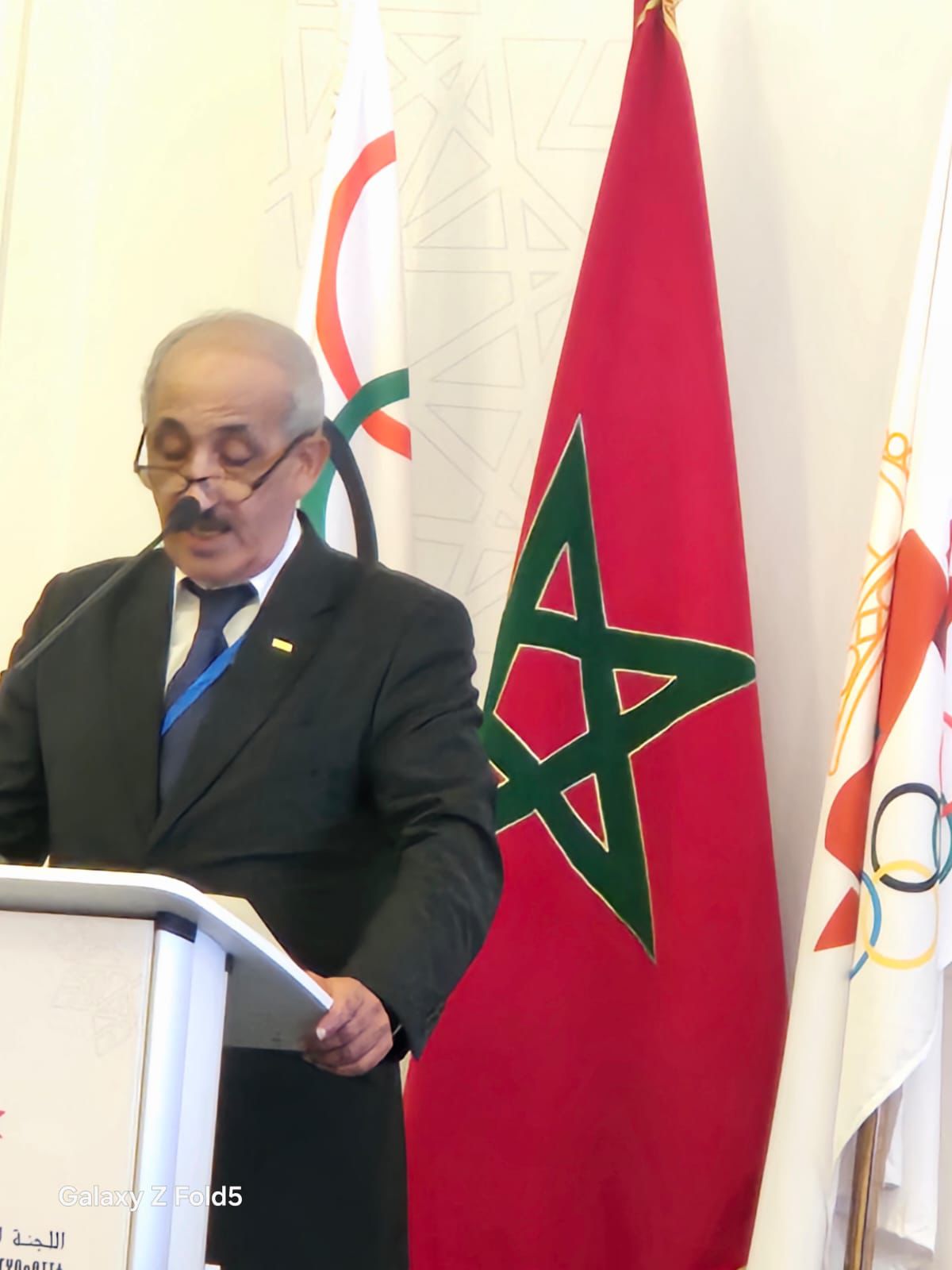 على هامش حفل تقديم الرياضيين المؤهلين لدورة الالعاب الاولمبية بباريس 2024 .