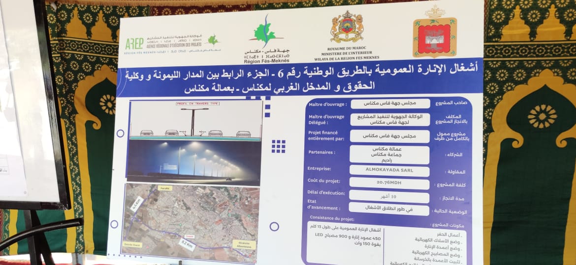 عيد العرش ..السيد عبدالغني الصبار عامل عمالة مكناس يشرف على تدشين وإطلاق عدة مشاريع تنموية بإقليم مكناس