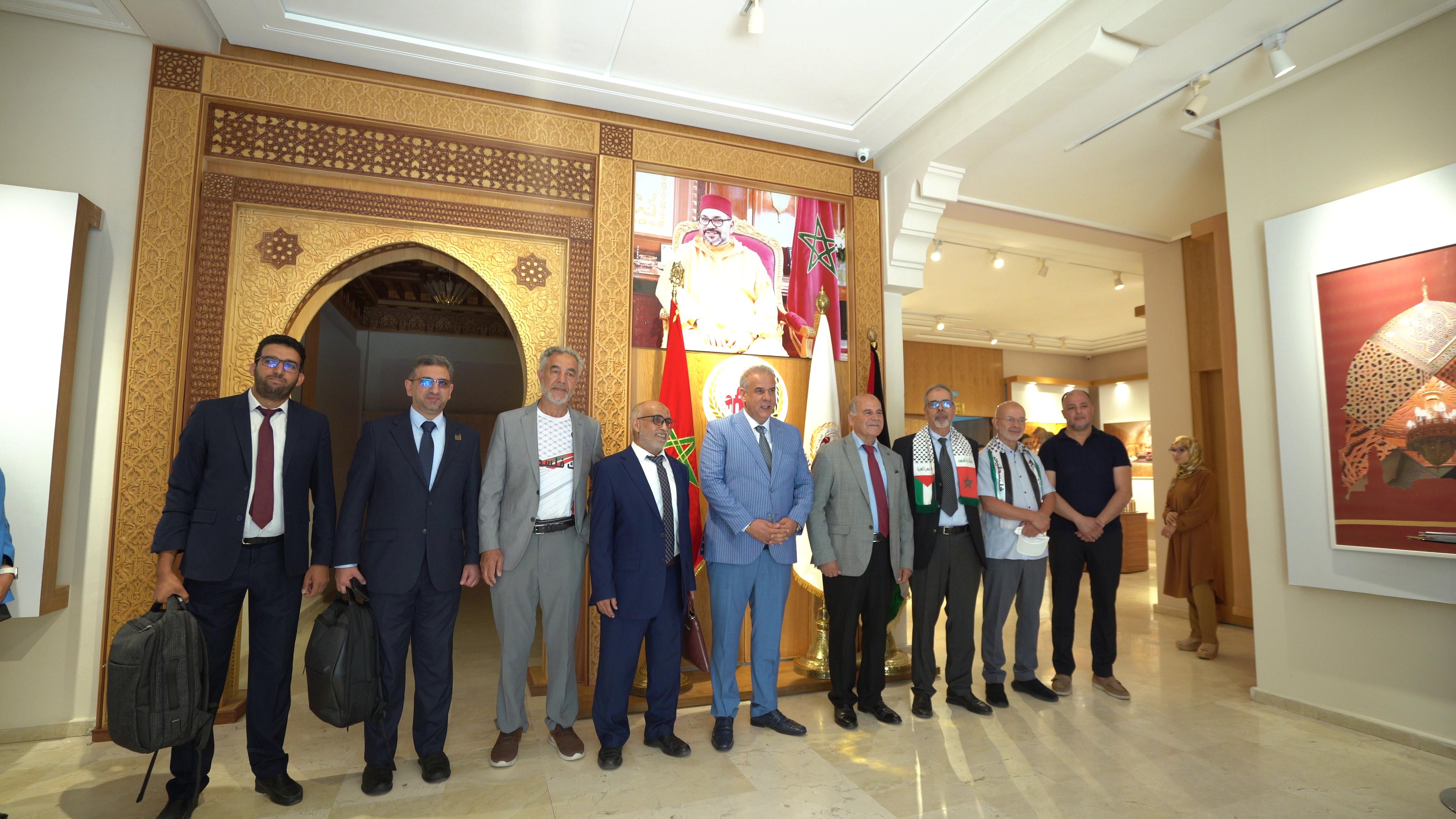 وفد من الهيئة العربية الدولية للإعمار في فلسطين يُثمن عاليا أدوار المملكة المغربية بقيادة جلالة الملك محمد السادس في نُصرة القضية الفلسطينية وفد من الهيئة العربية الدولية للإعمار في فلسطين يُثمن عاليا أدوار المملكة المغربية بقيادة جلالة الملك محمد السادس في نُصرة القضية الفلسطينية