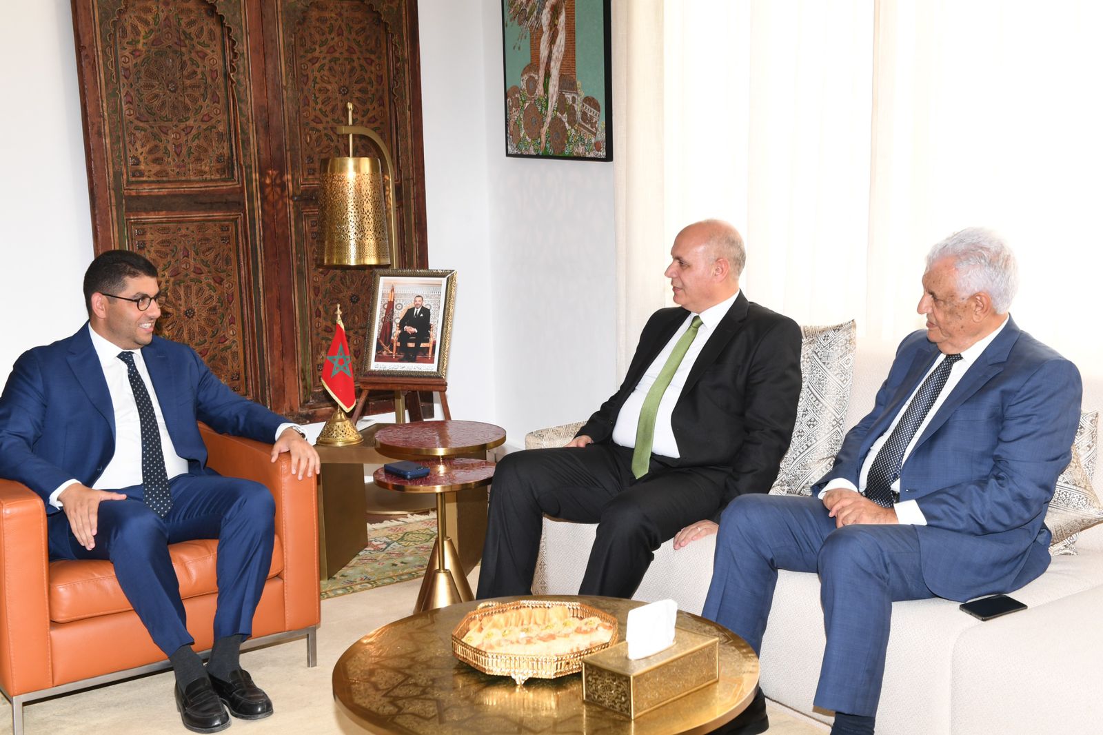 السيد بنسعيد يجري مباحثات ثنائية مع نظيره الفلسطيني السيد بنسعيد يجري مباحثات ثنائية مع نظيره الفلسطيني