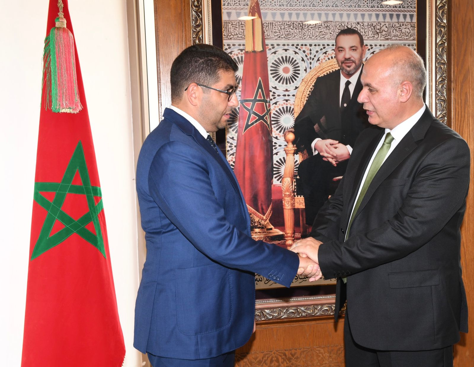 السيد بنسعيد يجري مباحثات ثنائية مع نظيره الفلسطيني السيد بنسعيد يجري مباحثات ثنائية مع نظيره الفلسطيني