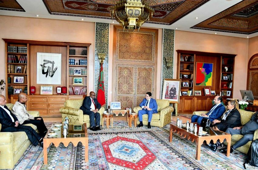 السيد بوريطة يجري مباحثات مع وفد جنوب إفريقي من المؤتمر الوطني الإفريقي السيد بوريطة يجري مباحثات مع وفد جنوب إفريقي من المؤتمر الوطني الإفريقي