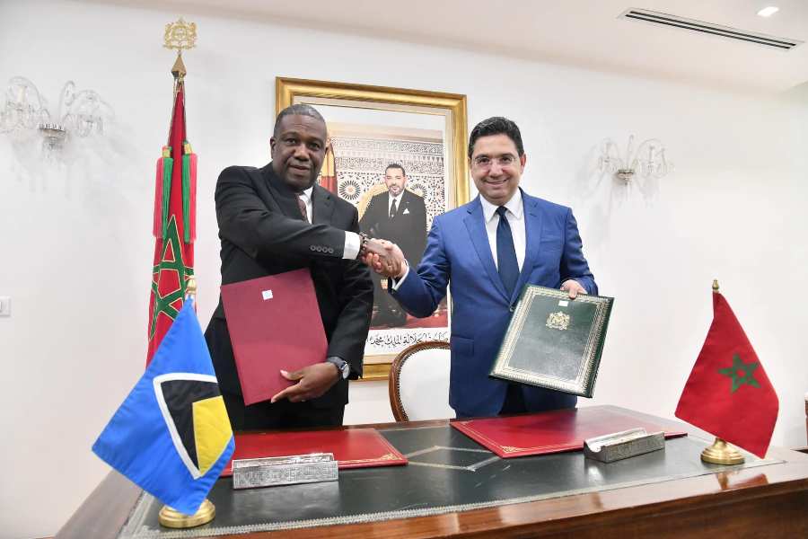 سانت لوسيا تشيد بالتوافق الدولي المتزايد لفائدة الصحراء المغربية بقيادة جلالة الملك (وزير الشؤون الخارجية) سانت لوسيا تشيد بالتوافق الدولي المتزايد لفائدة الصحراء المغربية بقيادة جلالة الملك (وزير الشؤون الخارجية)