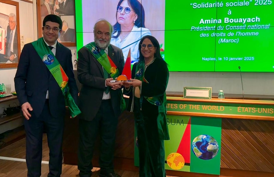 إيطاليا.. تتويج السيدة بوعياش بجائزة “البحر الأبيض المتوسط” 2025