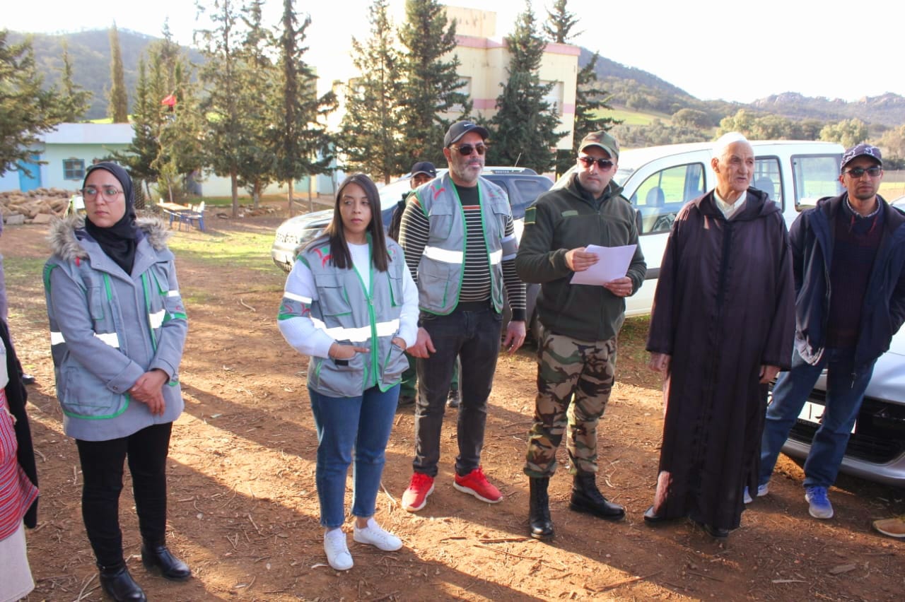 مساعدات تصل المتضررين من موجة البرد بقيادة تيداس إقليم الخميسات