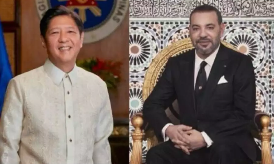 جلالة الملك محمد السادس والرئيس فرديناند روموالديز ماركوس جونيور يتبادلان التهنئة بمناسبة حلول الذكرى ال 50 لإقامة العلاقات الدبلوماسية بين المغرب والفليبين جلالة الملك محمد السادس والرئيس فرديناند روموالديز ماركوس جونيور يتبادلان التهنئة بمناسبة حلول الذكرى ال 50 لإقامة العلاقات الدبلوماسية بين المغرب والفليبين