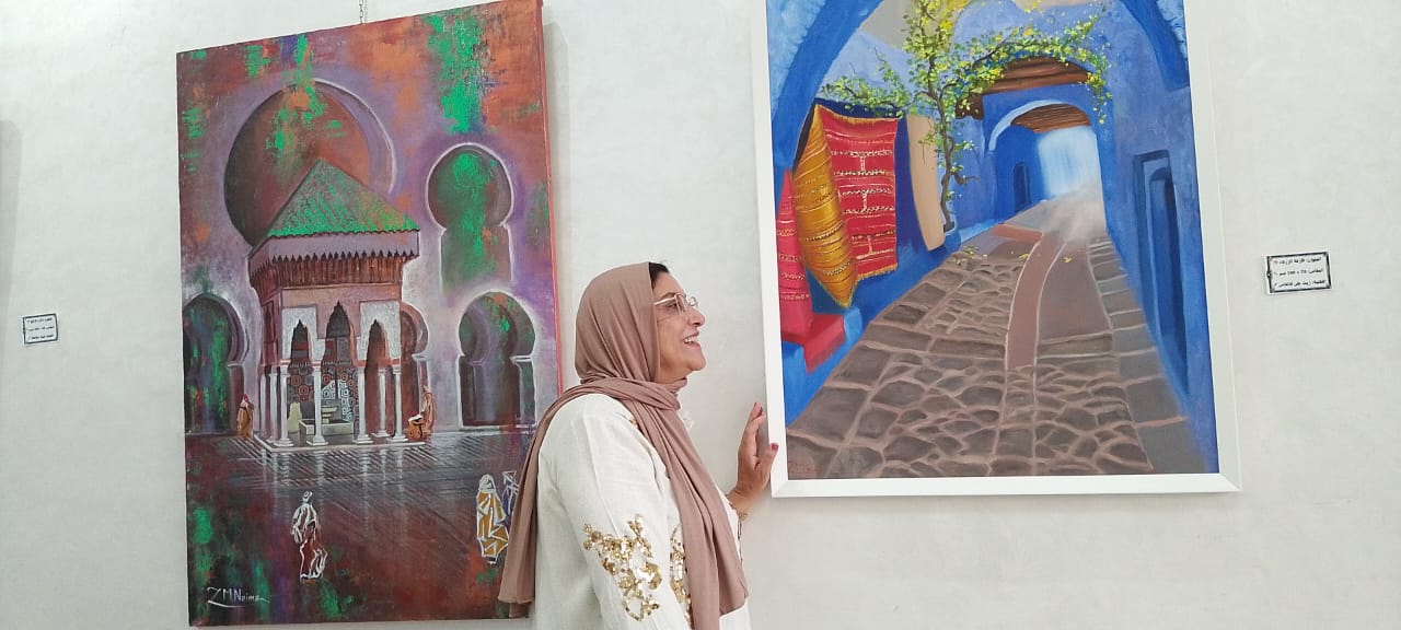 لوحات الفنانة نعيمة زمرو رسالة نبيلة في حب الفن والهوية والانتماء المغربي