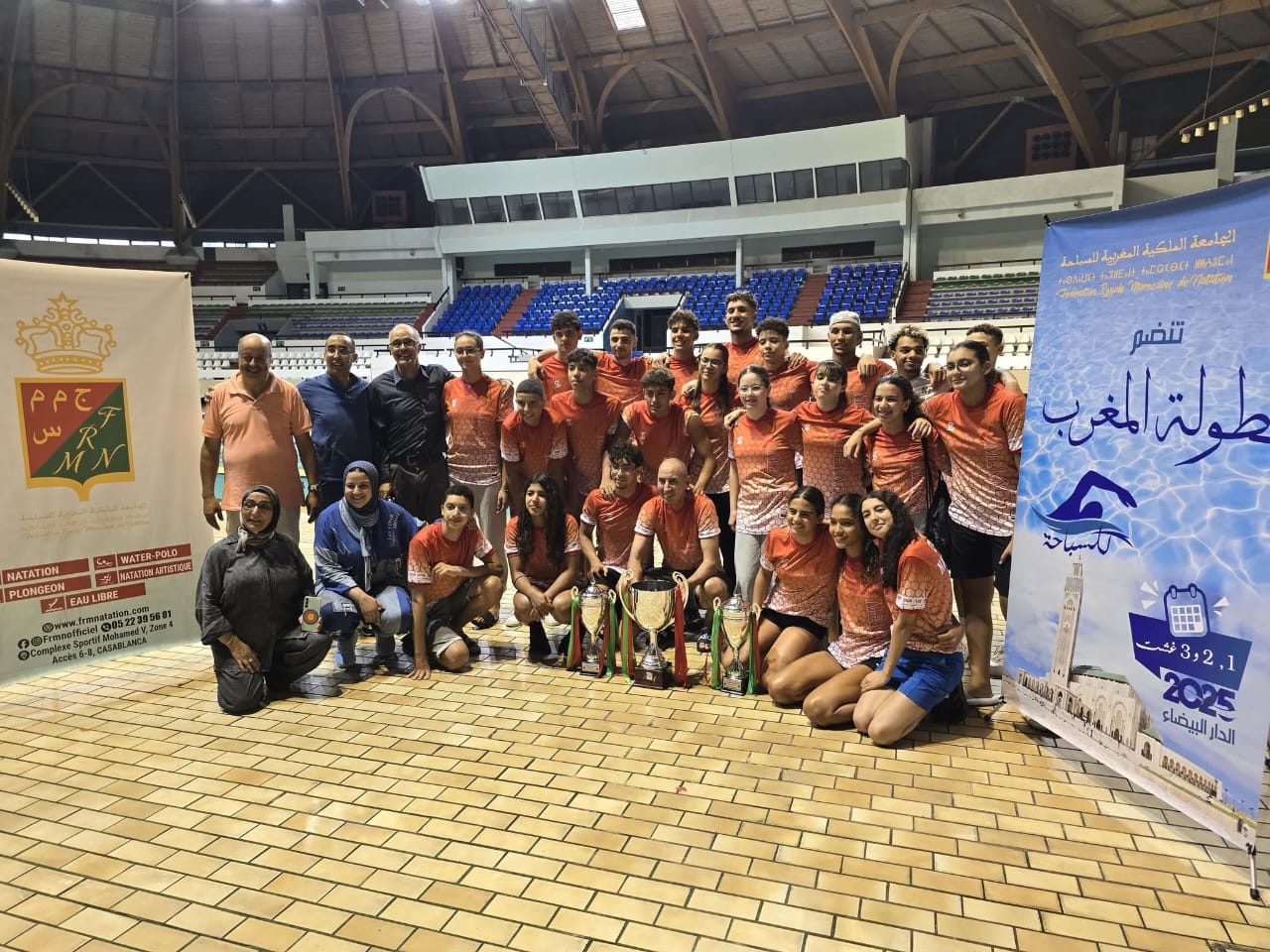 سباحو  جمعية النادي الرياضي المكناسي يحصدون المجد بثلاث  كؤوس في بطولة المغرب بالدار البيضاء
