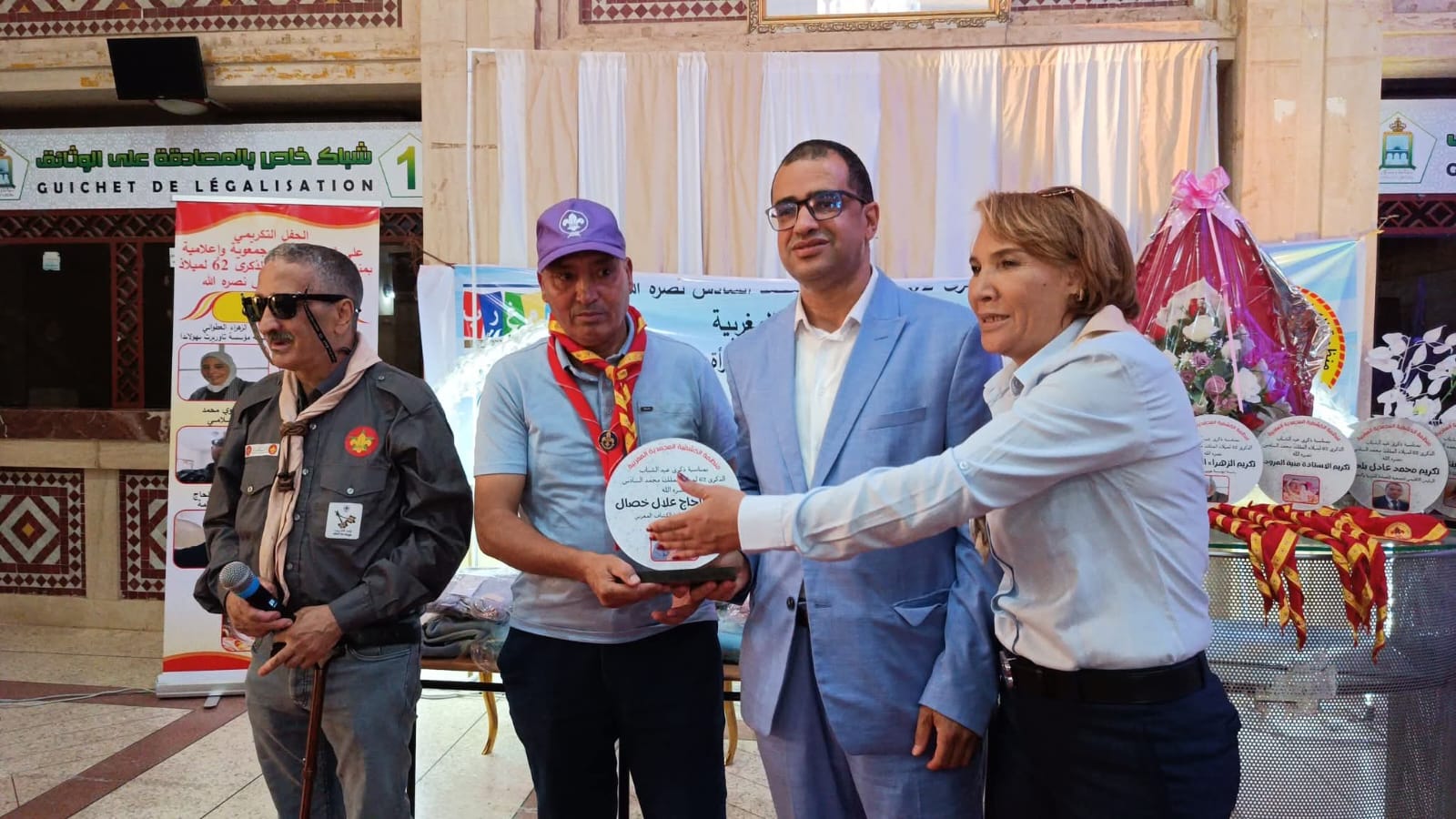 بمناسبة ذكرى عيد الشباب تنظم منظمة الكشفية المحمدية المغربية حفل تكريم فعاليات جمعوية واعلامية