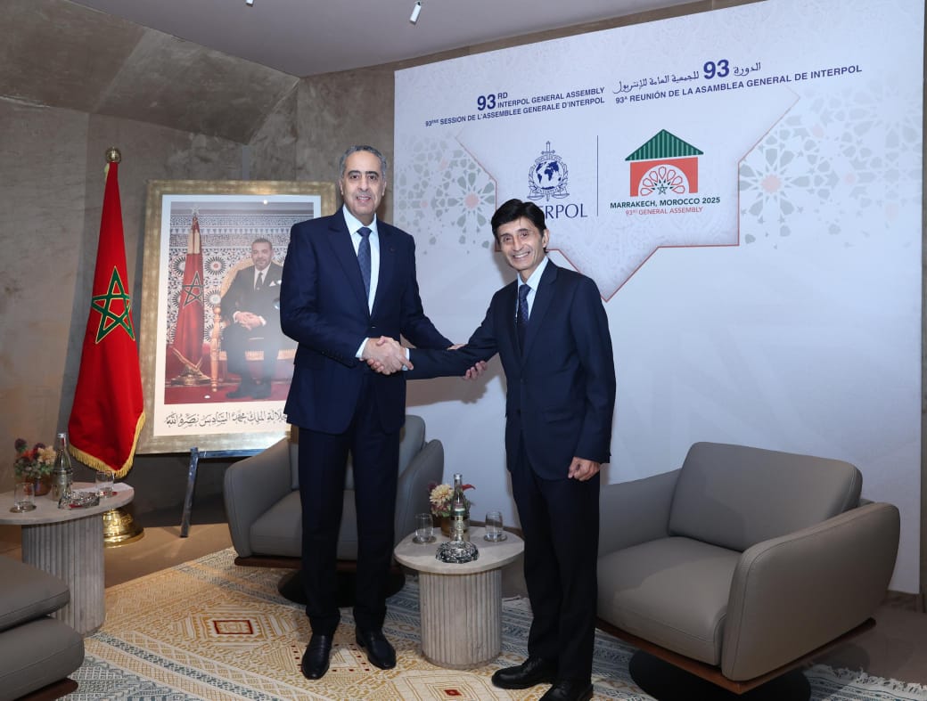 السيد حموشي يستقبل بمراكش رئيس جهاز الشرطة التابع لهيئة الأمم المتحدة ووكيل الأمين العام لشؤون سيادة القانون السيد حموشي يستقبل بمراكش رئيس جهاز الشرطة التابع لهيئة الأمم المتحدة ووكيل الأمين العام لشؤون سيادة القانون