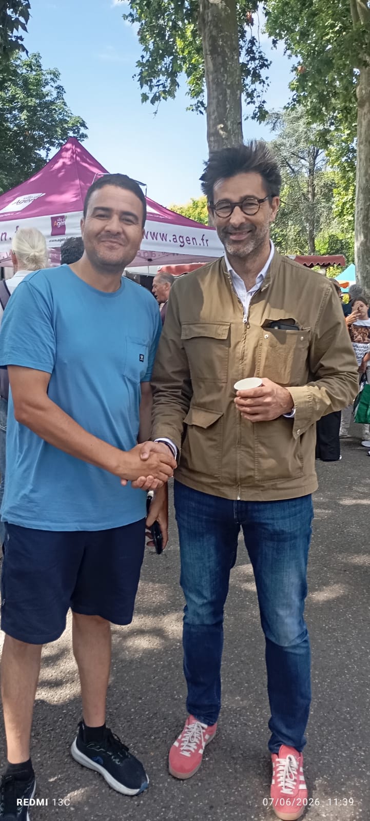 le maire d’Agen renforce sa politique de proximité au marché du Pin et confirme son engagement pour la revitalisation du quartier ainsi que l’étude d’un jumelage avec une ville marocainel le maire d’Agen renforce sa politique de proximité au marché du Pin et confirme son engagement pour la revitalisation du quartier ainsi que l’étude d’un jumelage avec une ville marocainel