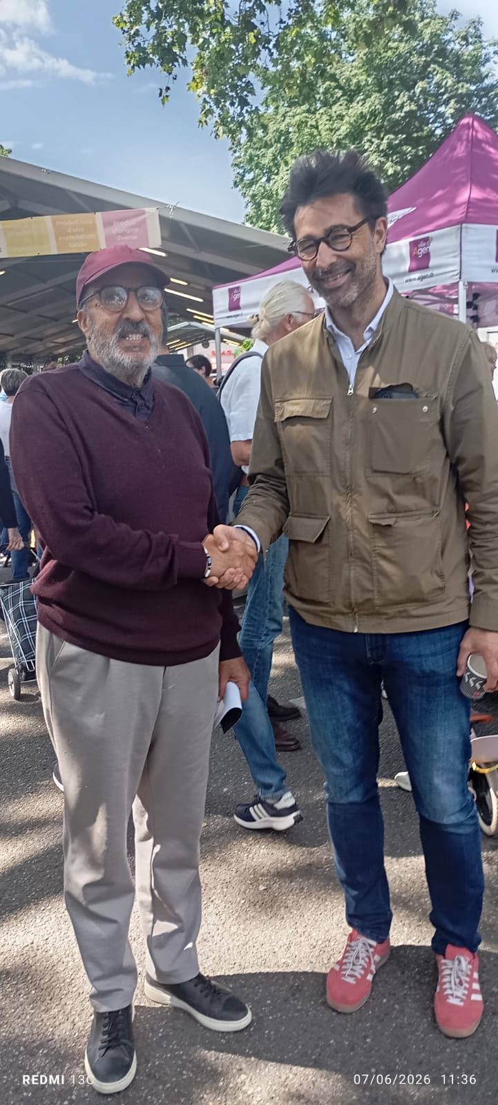 le maire d’Agen renforce sa politique de proximité au marché du Pin et confirme son engagement pour la revitalisation du quartier ainsi que l’étude d’un jumelage avec une ville marocainel le maire d’Agen renforce sa politique de proximité au marché du Pin et confirme son engagement pour la revitalisation du quartier ainsi que l’étude d’un jumelage avec une ville marocainel