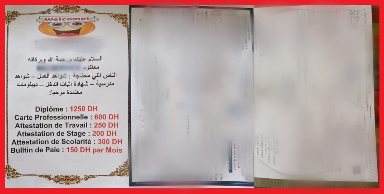 توقيف شخص بمكناس للاشتباه في تورطه في تزوير وثائق رسمية و شواهد دراسية وعرضها للبيع بمقابل مادي توقيف شخص بمكناس للاشتباه في تورطه في تزوير وثائق رسمية و شواهد دراسية وعرضها للبيع بمقابل مادي