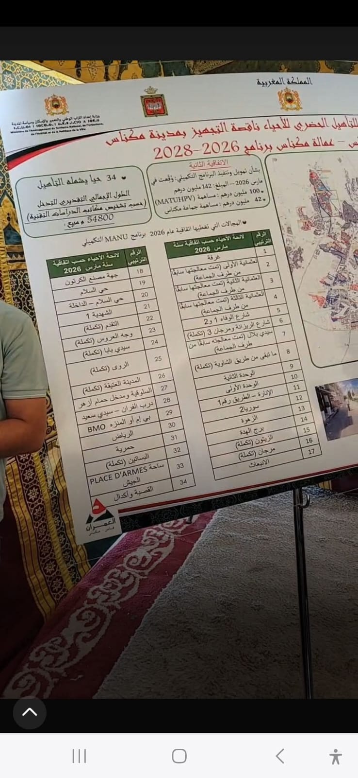 انطلاق عملية تأهيل الأحياء الناقصة التجهيز بمكناس تحت إشراف السيد عامل عمالة مكناس