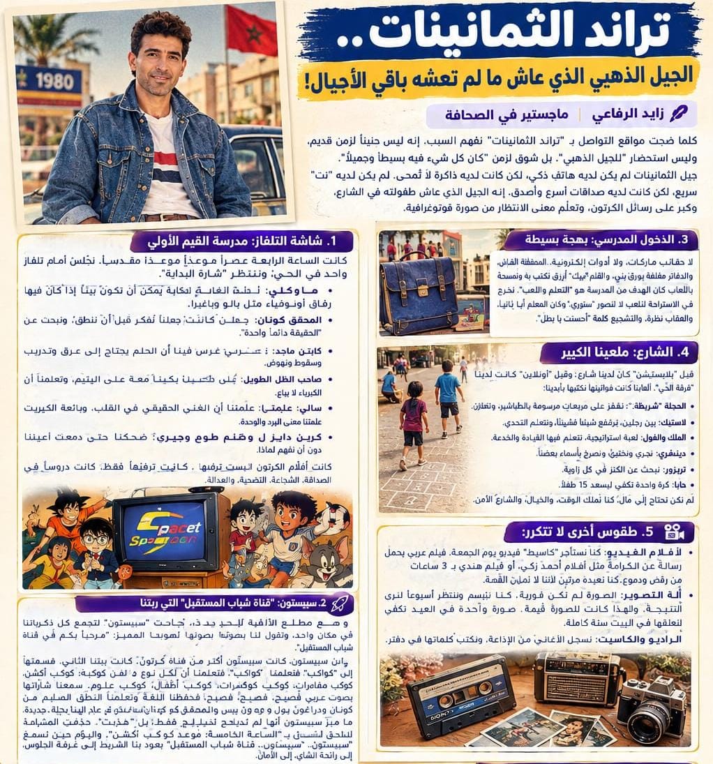تراند الثمانينات.. الجيل الذهبي الذي عاش ما لم تعشه باقي الأجيال! تراند الثمانينات.. الجيل الذهبي الذي عاش ما لم تعشه باقي الأجيال!